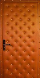 Обивка двери дермантином — вариант декора № 9